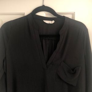 Black tunic blouse
